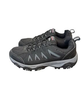 Skechers Outdoor Hiking Shoes Waterproof Memory Foam Black Mens Sz 10 Wide Fit